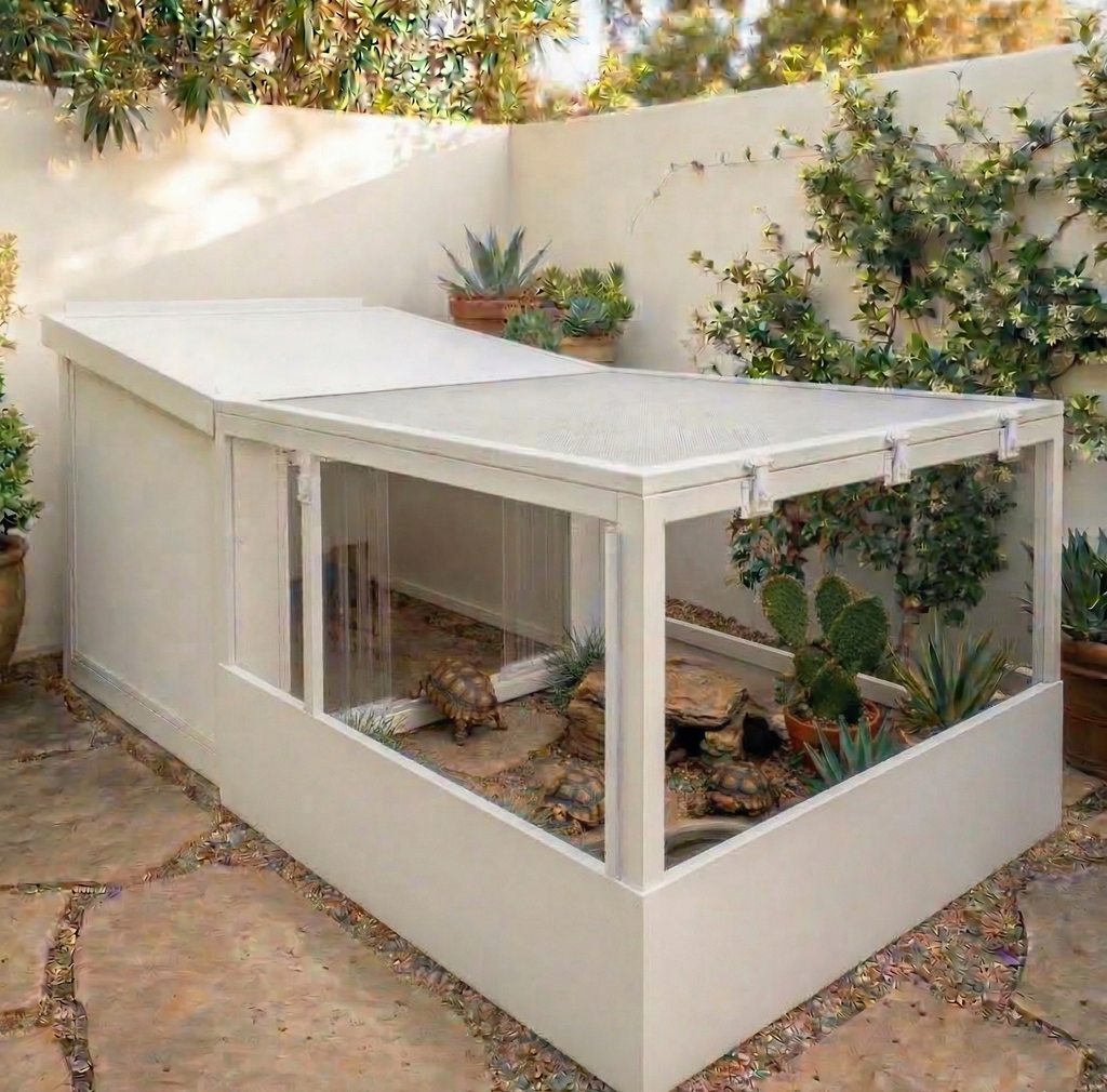 Insulated Pet enclosure with screen run