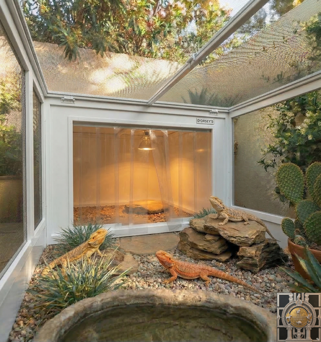 Insulated Pet enclosure with screen run